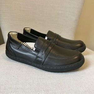 Taos Upward Black Leather Loafers